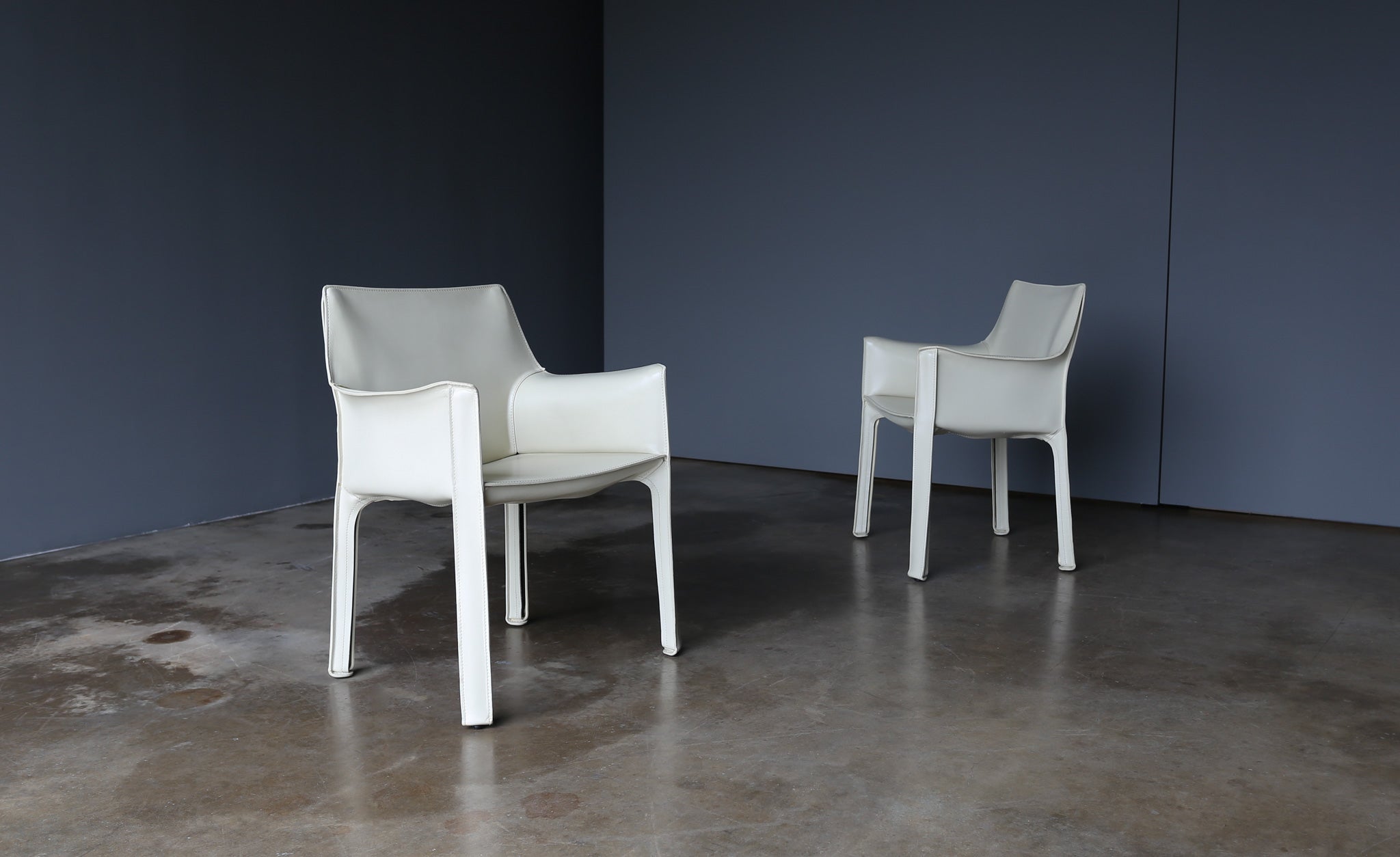 Mario Bellini Leather "Cab" Chairs for Cassina
