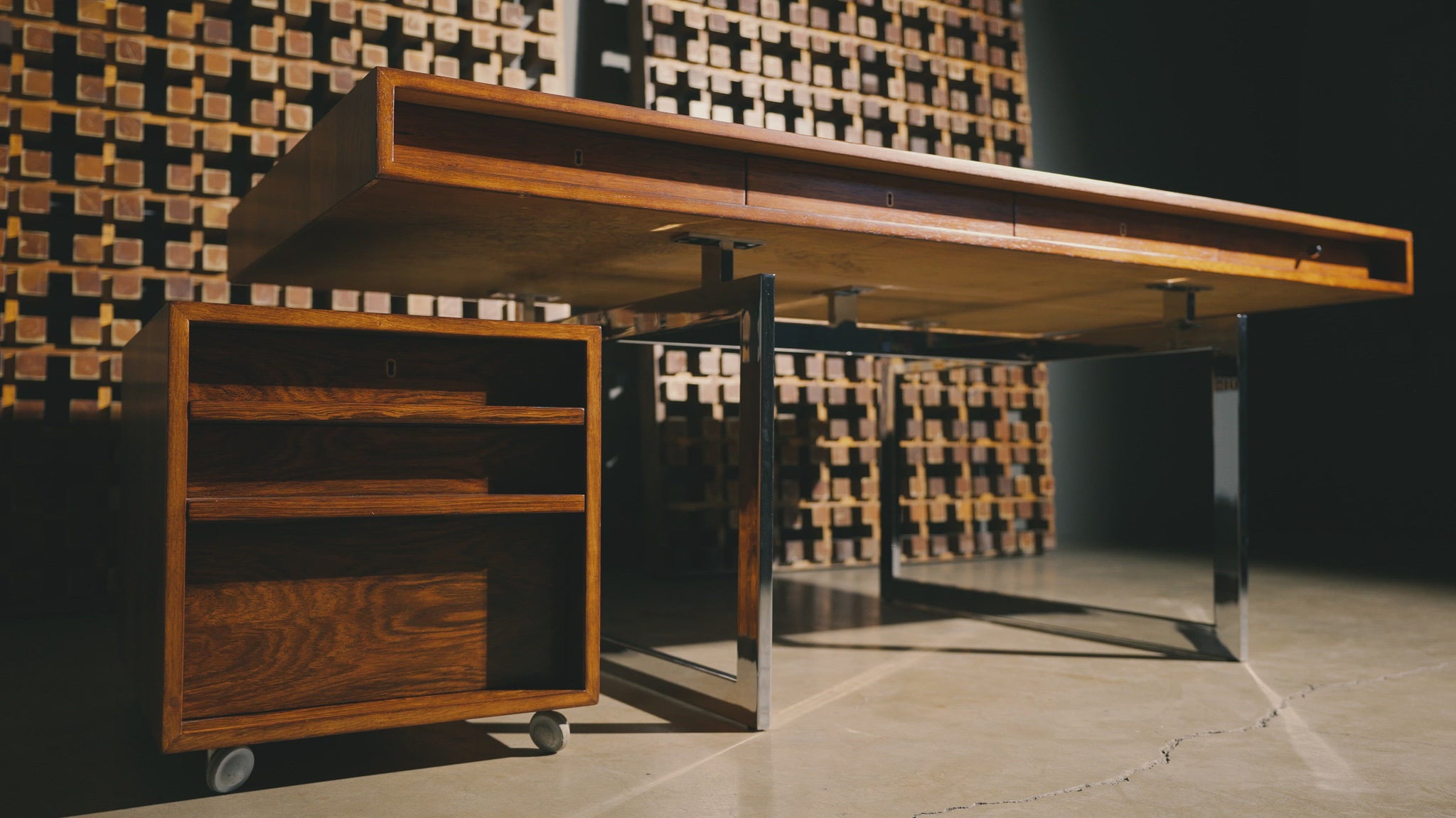 Bodil Kjaer Rosewood Desk for E. Pederson and Sons A/S, circa 1959