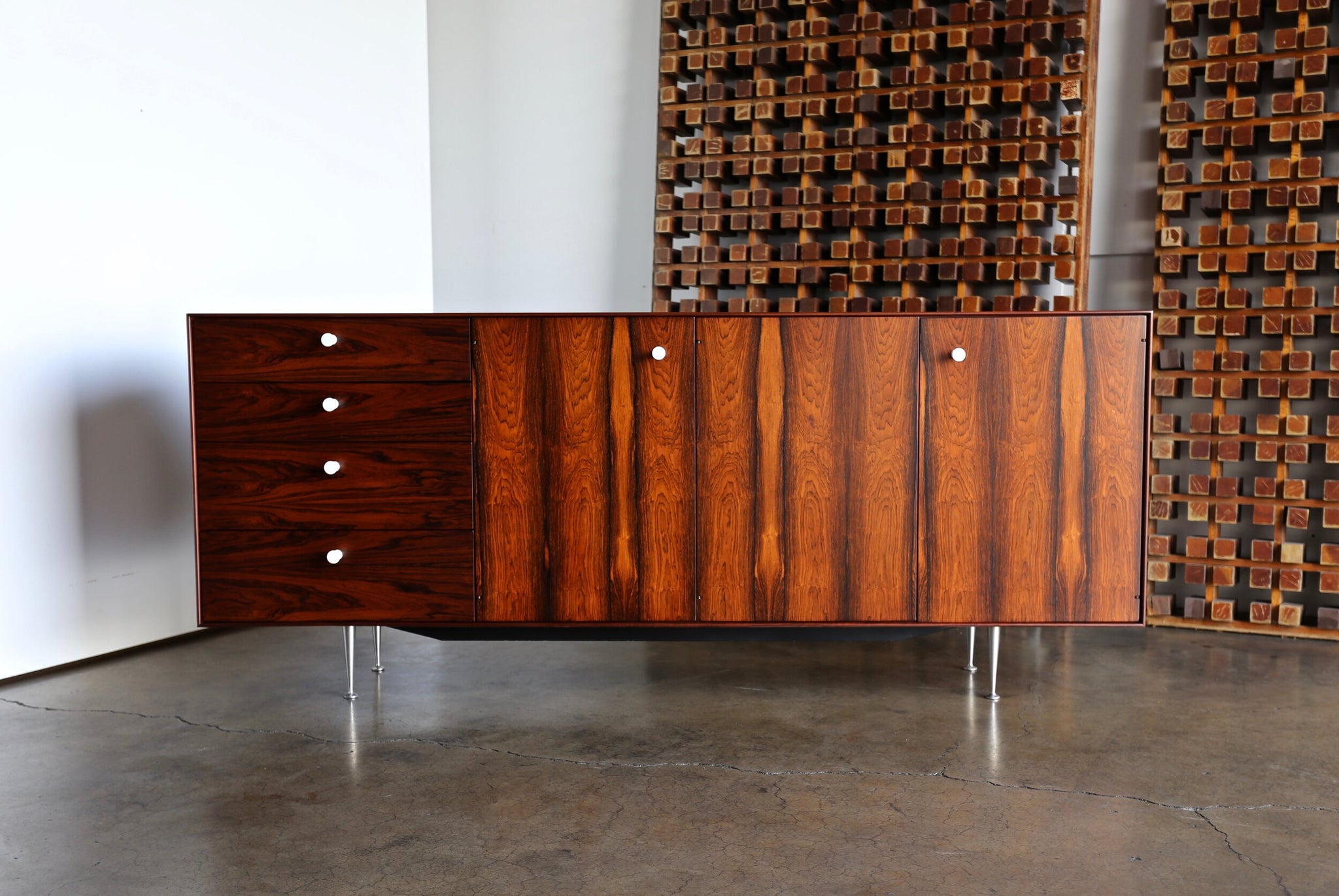 = SOLD = George Nelson Rosewood "Thin Edge" Credenza for Herman Miller, circa 1960