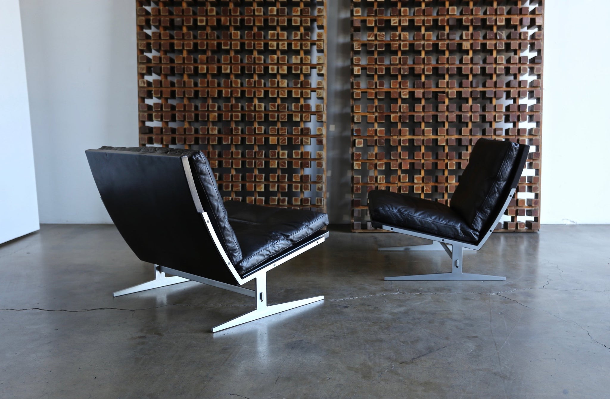 = SOLD = Jørgen Kastholm & Preben Fabricius Model Bo-561 Lounge Chairs circa 1965