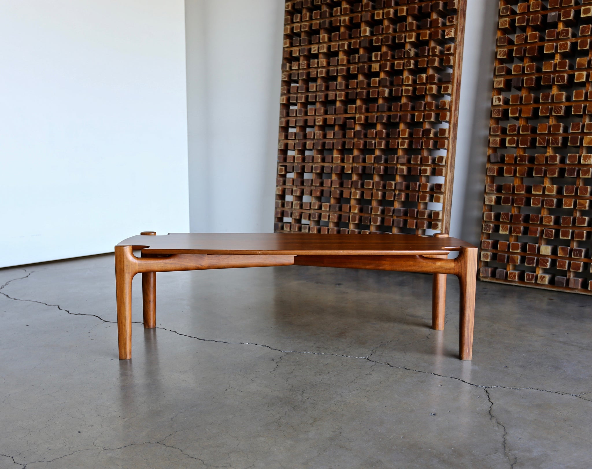 = SOLD = Bud Tullis Handcrafted Coffee Table, 1978