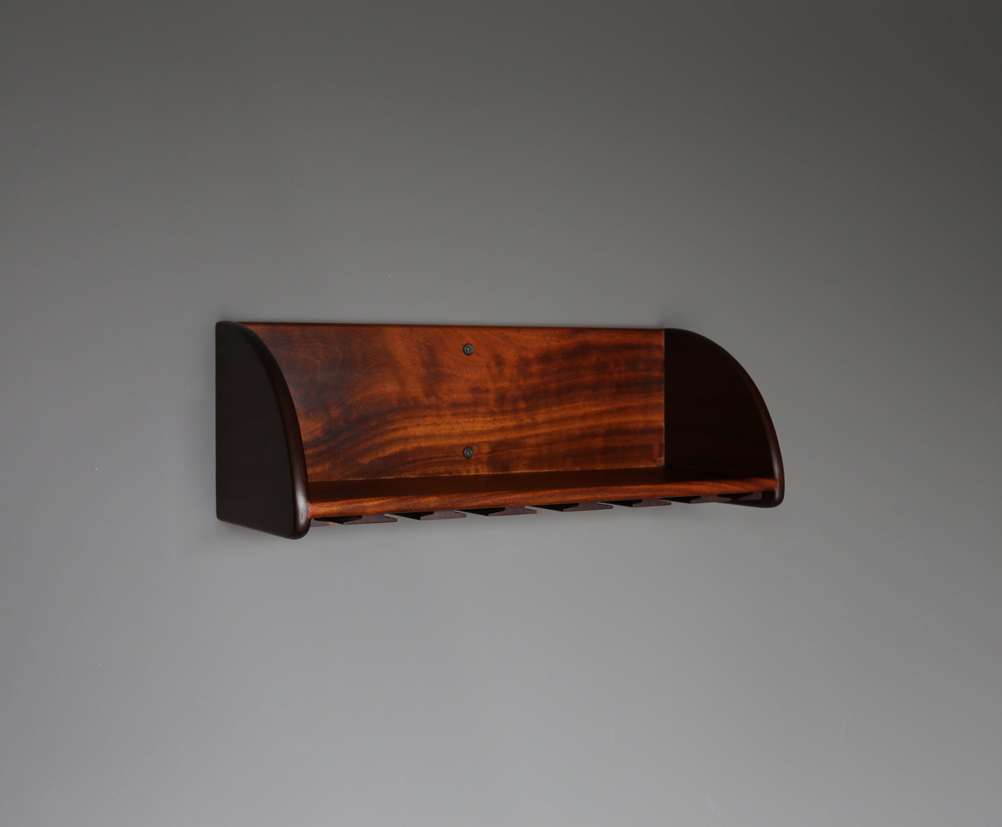 = SOLD = Robert Trout Handcrafted Solid Walnut Floating Shelf, circa 1968