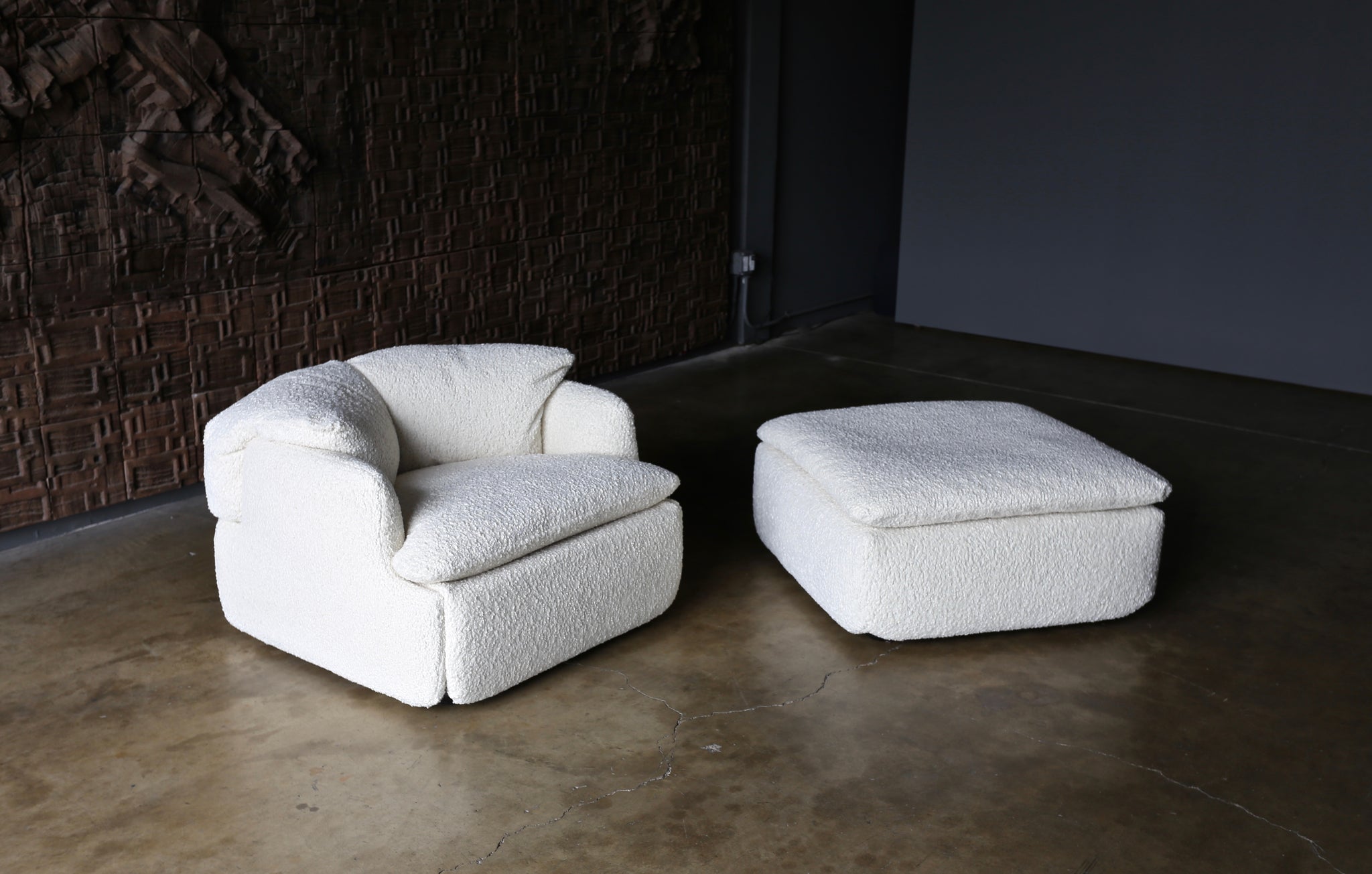 = SOLD = Alberto Rosselli for Saporiti 'Confidential' Lounge Chair & Ottoman, circa 1972