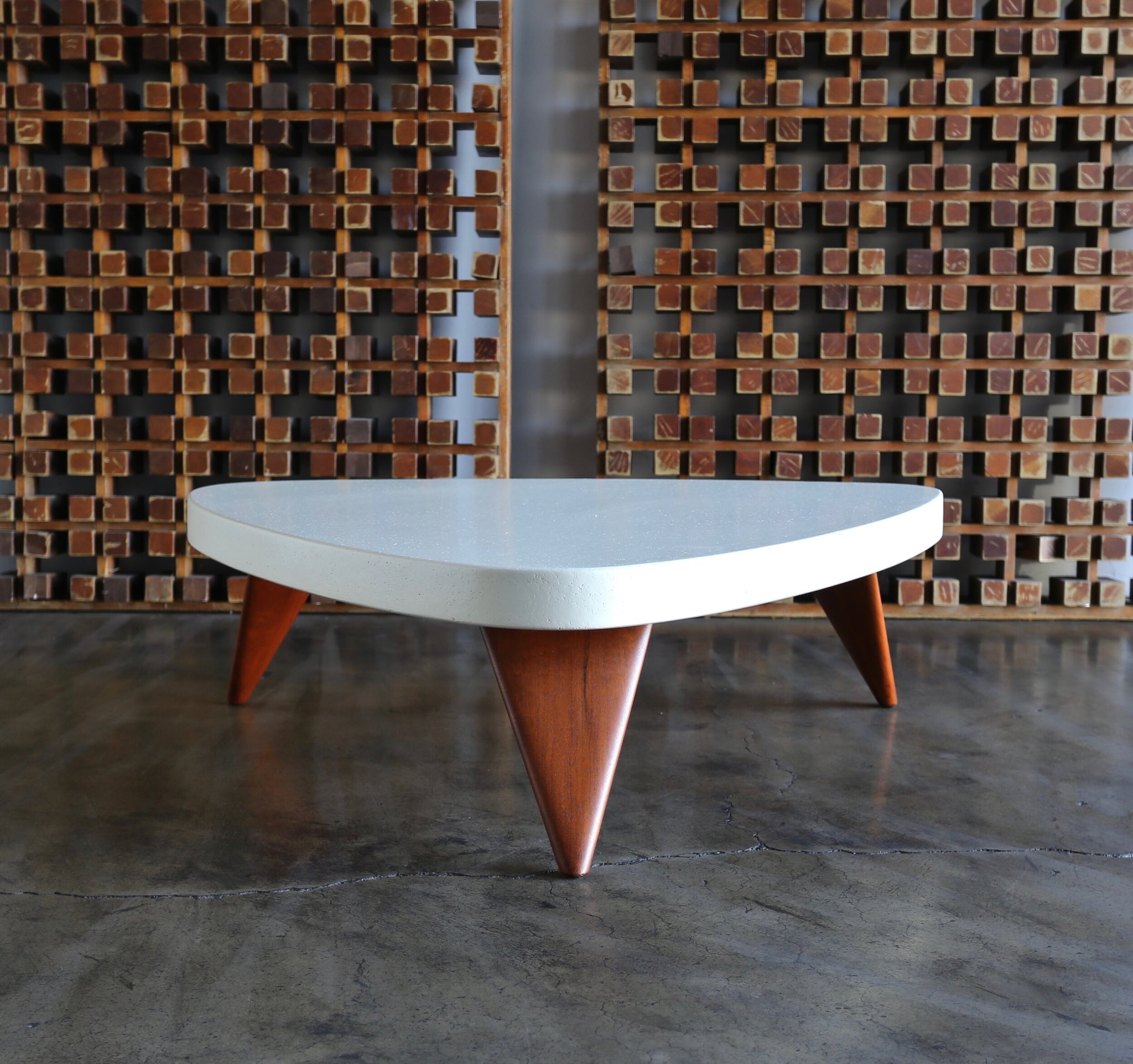 = SOLD = Paul Frankl Cork Top Coffee Table for Johnson Furniture circa 1955