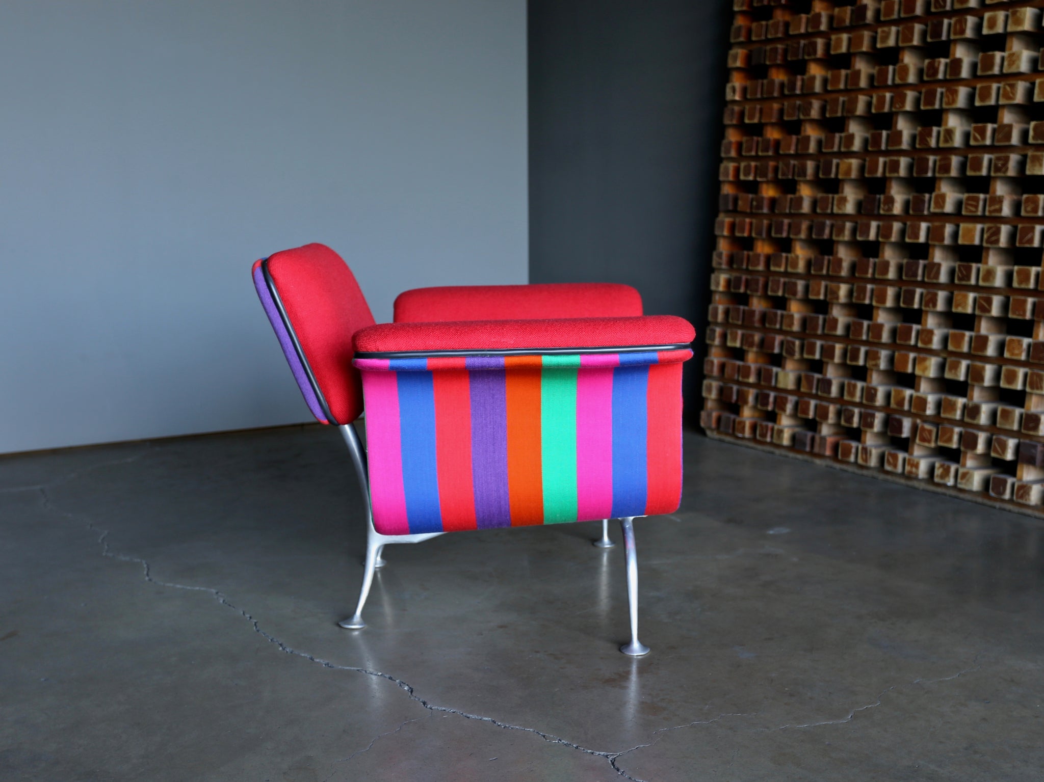 = SOLD = Alexander Girard Lounge Chairs, model 66301 for Herman Miller circa 1967