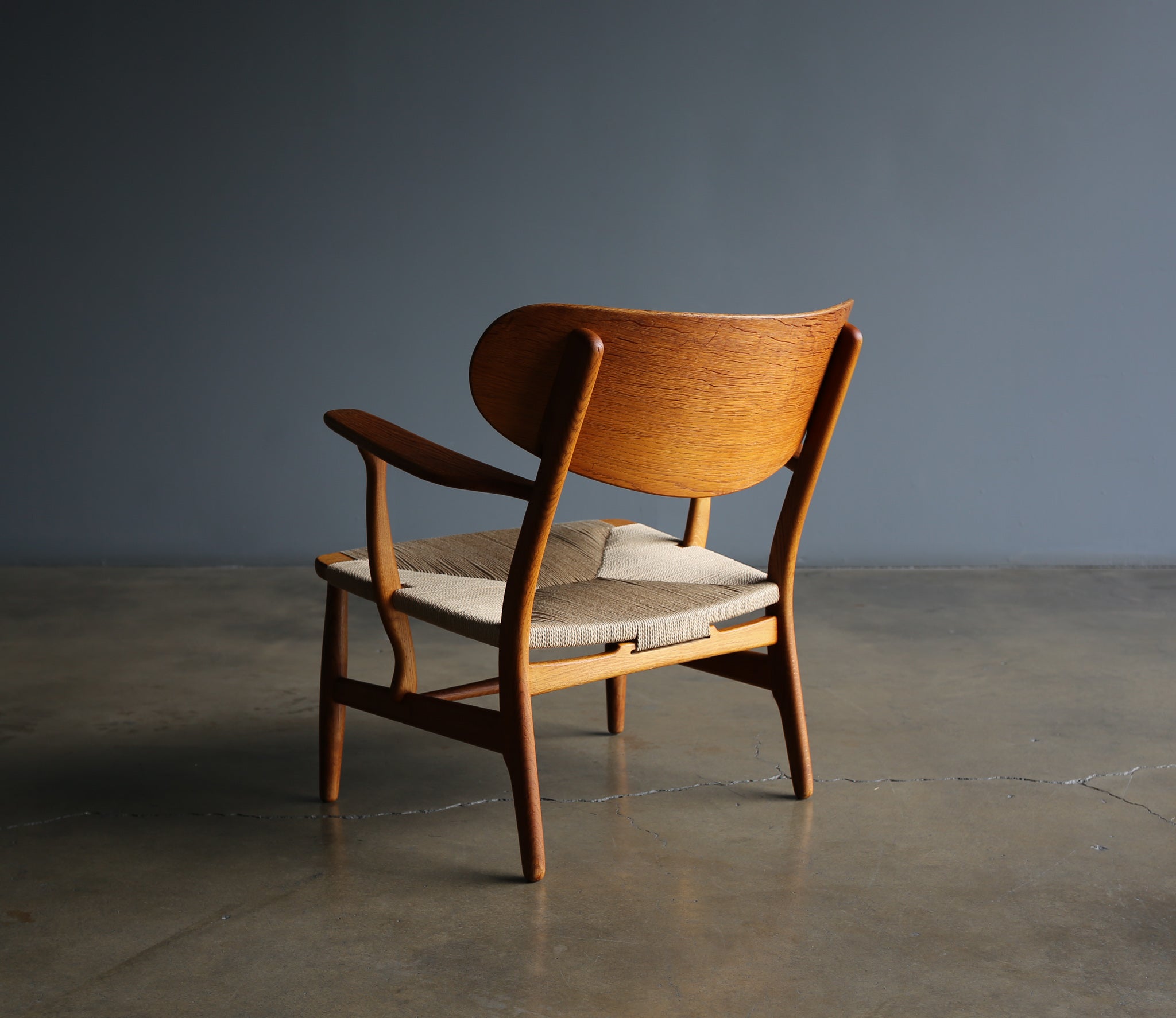 = SOLD = Hans J. Wegner CH22 Lounge Chair for Carl Hansen & Søn, Denmark, circa 1951