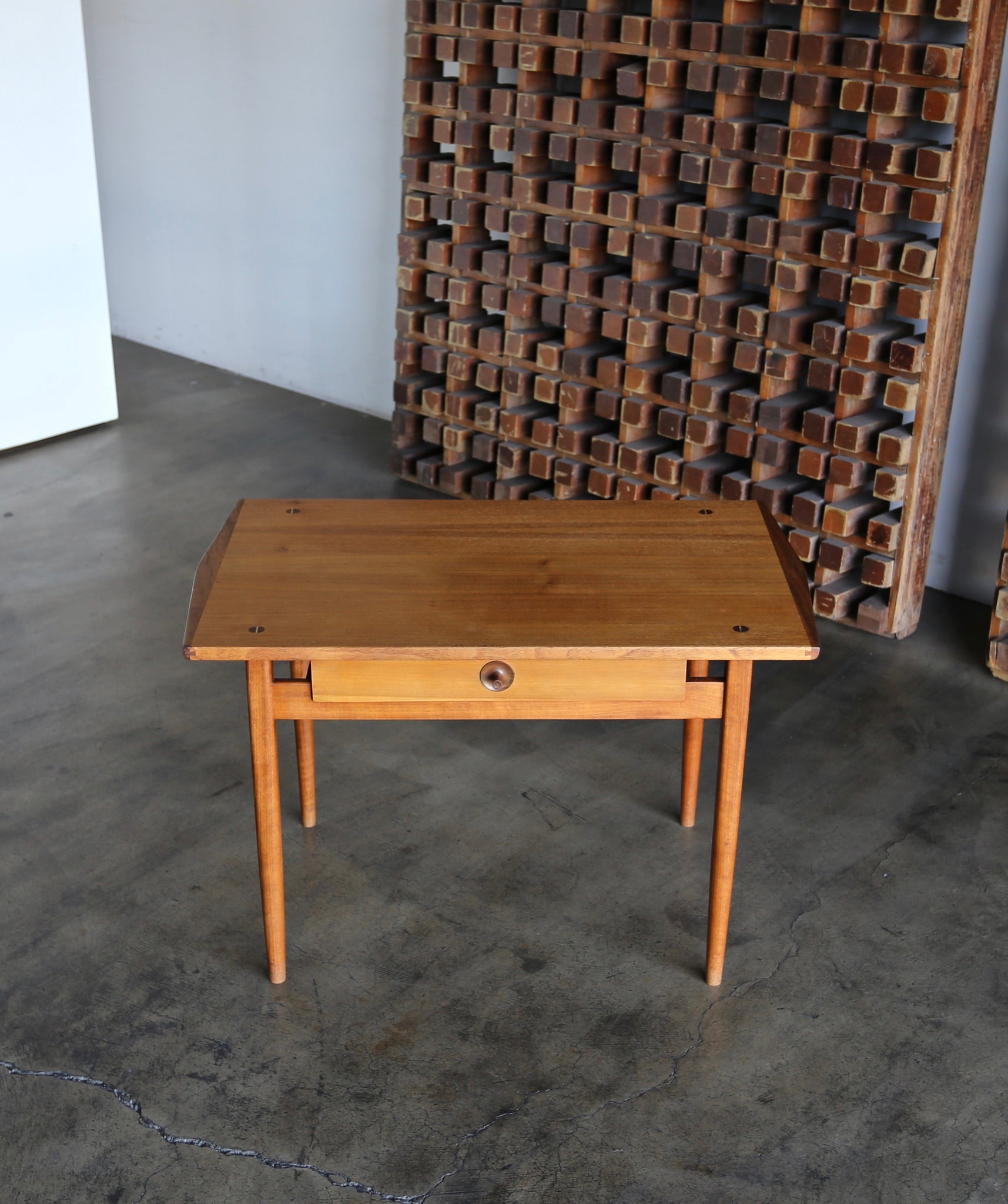 = SOLD = John Kapel Hand Crafted Side / Entry Table circa 1956