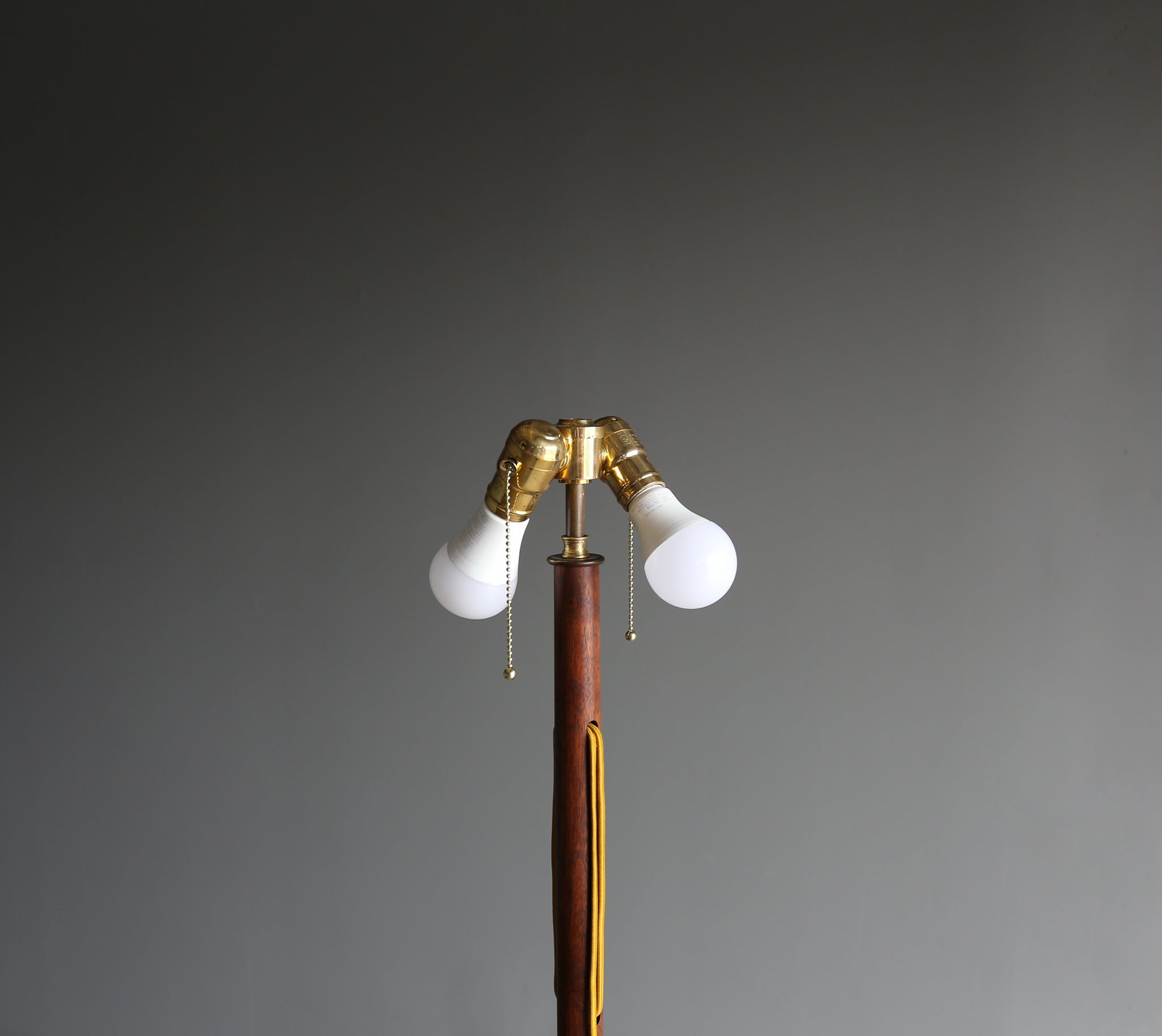 = SOLD = John Nyquist Handcrafted Walnut Floor Lamp, circa 1970