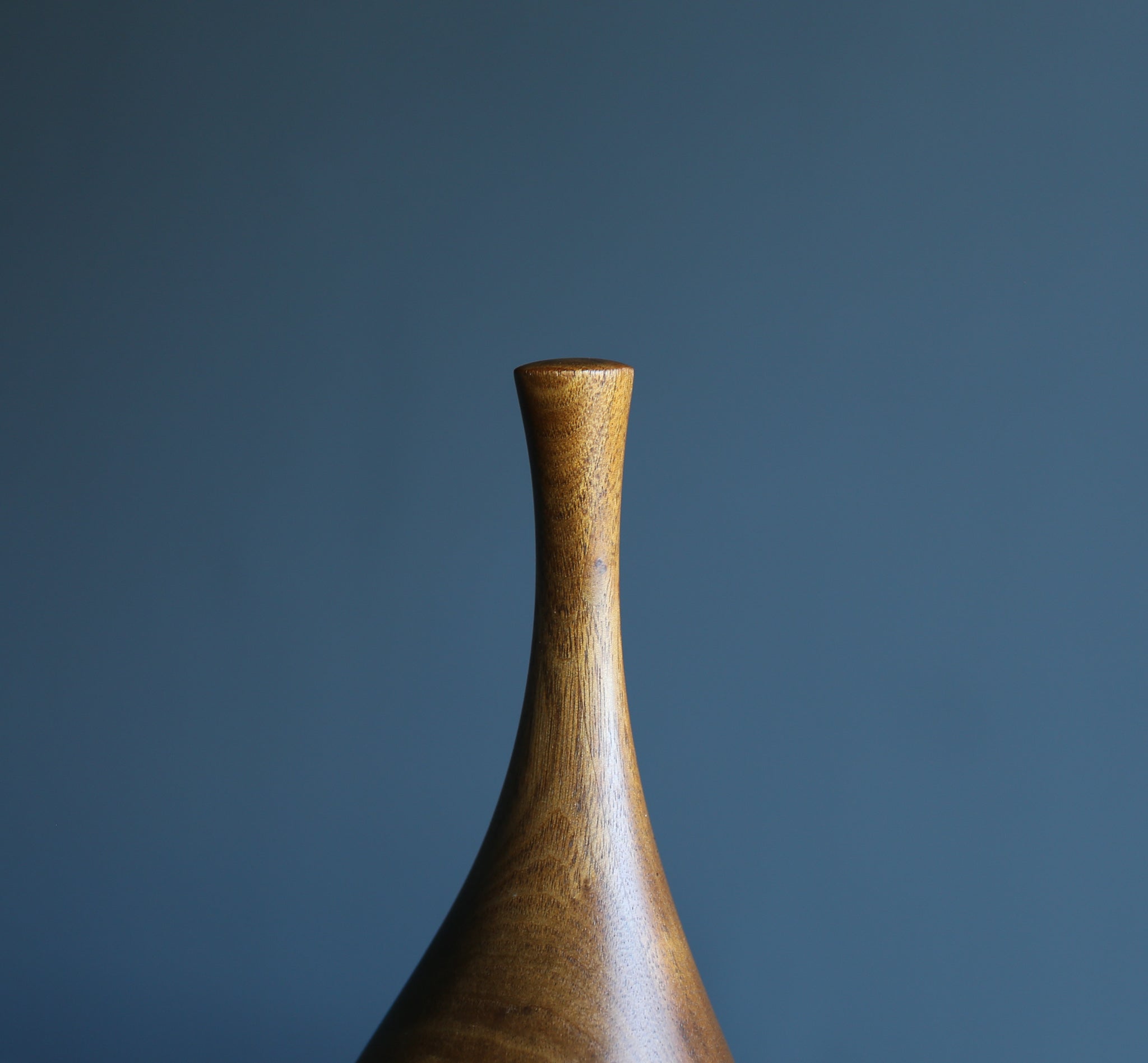 = SOLD = Daniel Loomis Valenza Handcrafted Sculptural Walnut Salt and Pepper Mill, 1970s