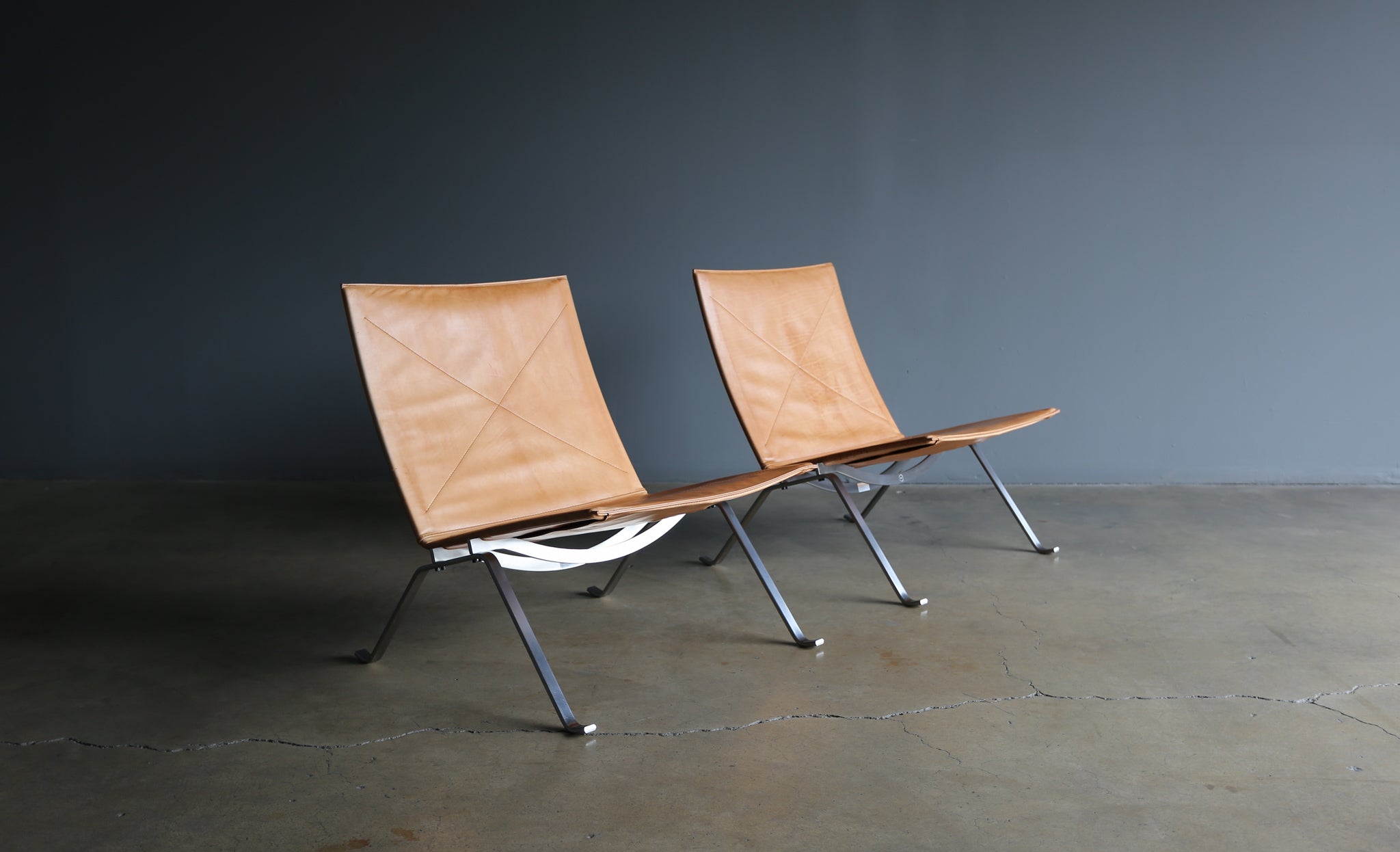 = SOLD = Poul Kjaerholm PK22 Lounge Chairs for Fritz Hansen