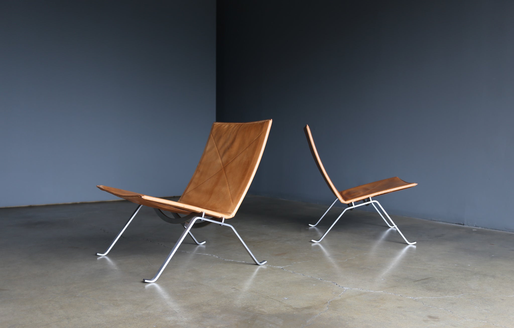 = SOLD = Poul Kjaerholm PK22 Lounge Chairs for Fritz Hansen
