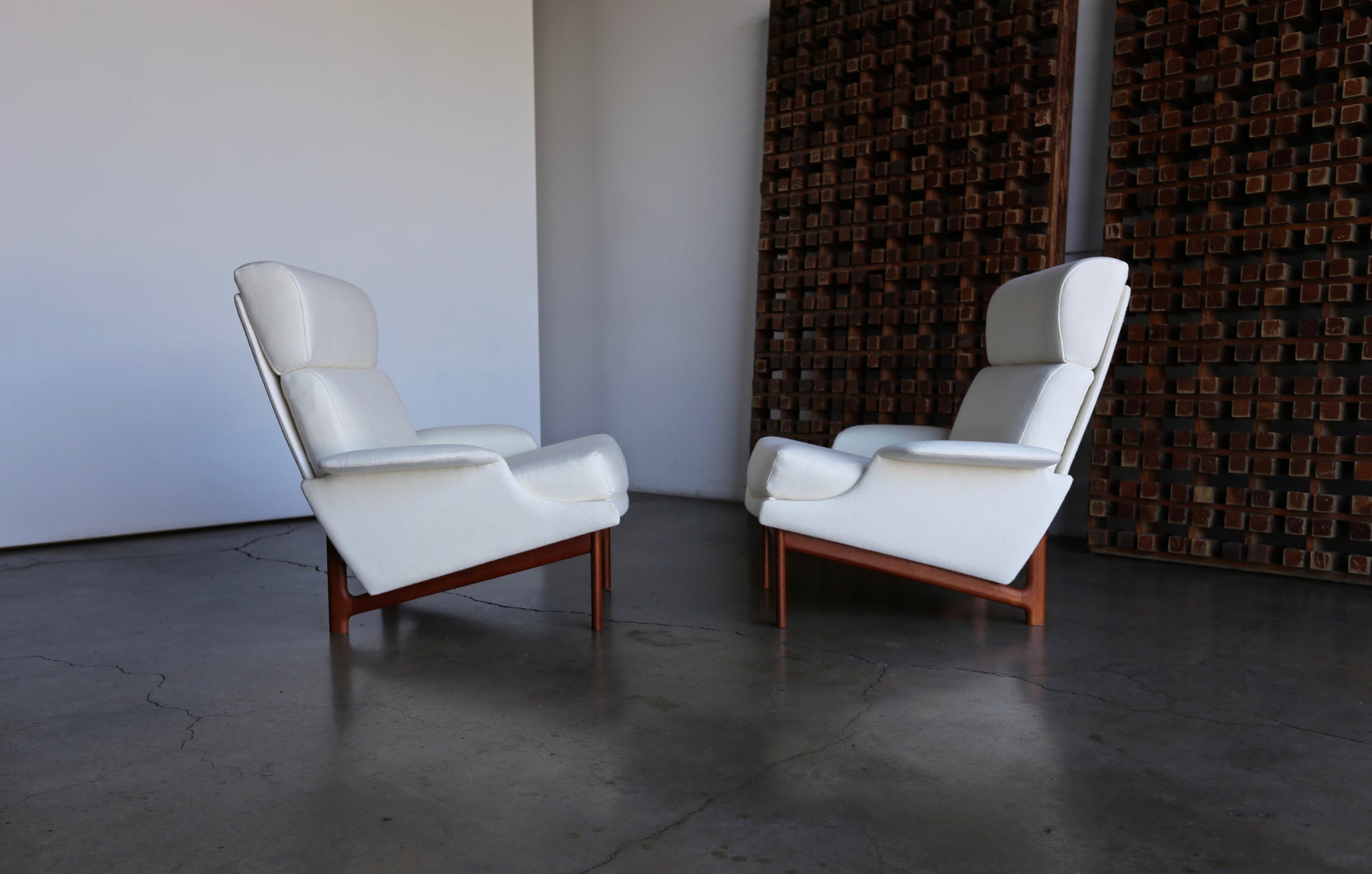 = SOLD = Ib Kofod-Larsen "Adam" Lounge Chairs for Mogens Kold Møbelfabrik circa 1960