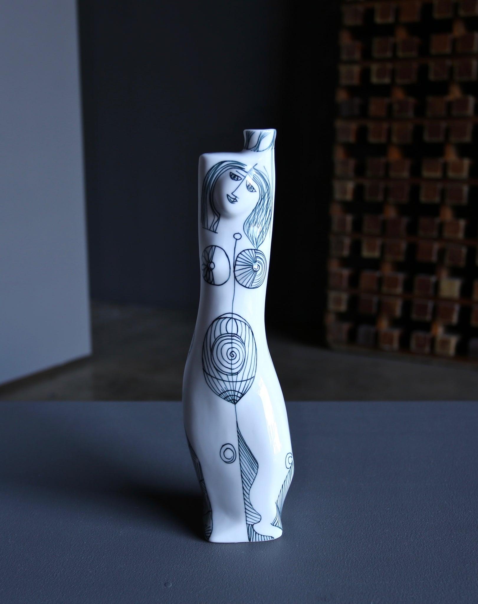 = SOLD = Sargadelos Porcelain Nude Figural Vases circa 1970