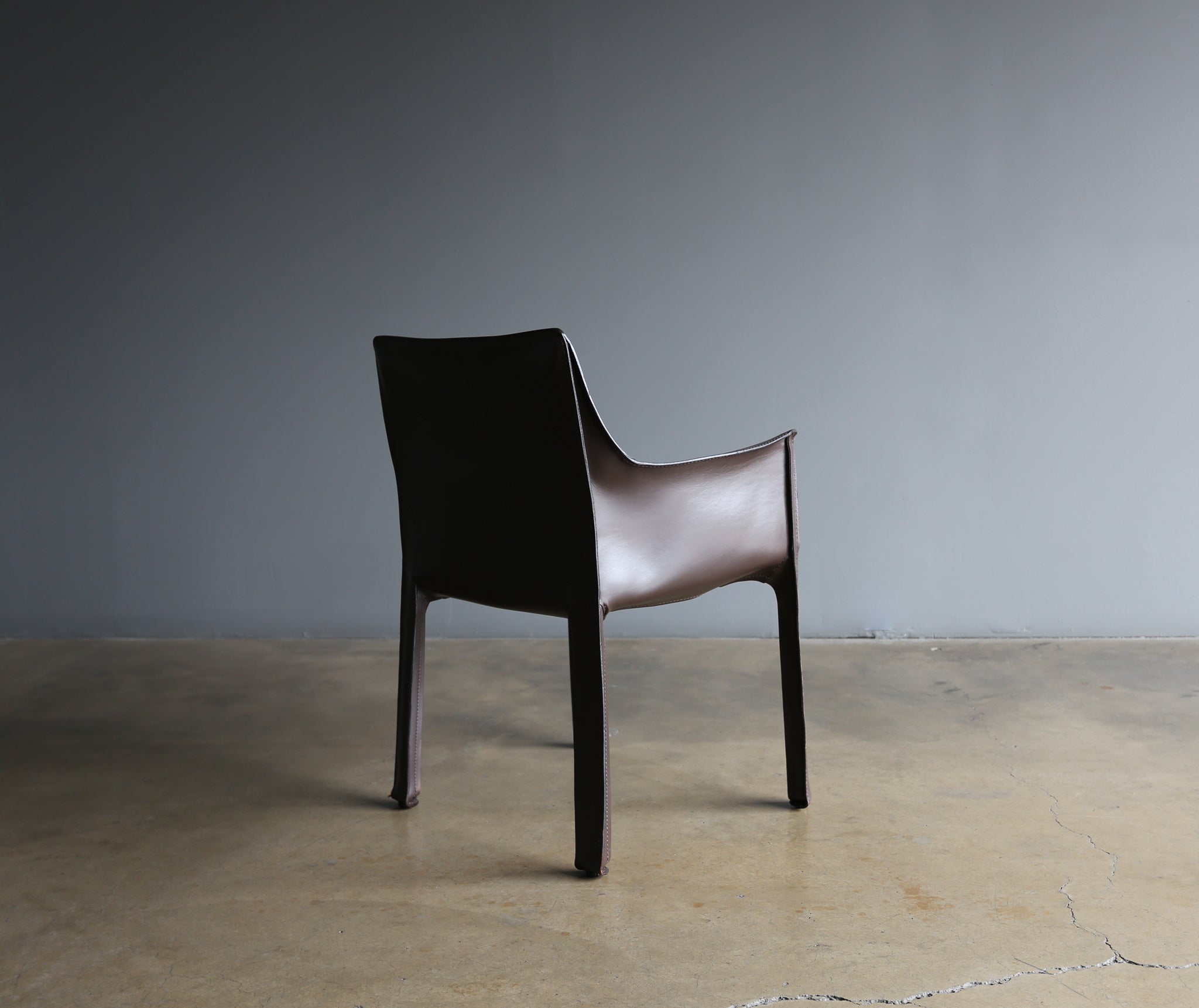 = SOLD = Mario Bellini Brown Leather "Cab" Chairs for Cassina