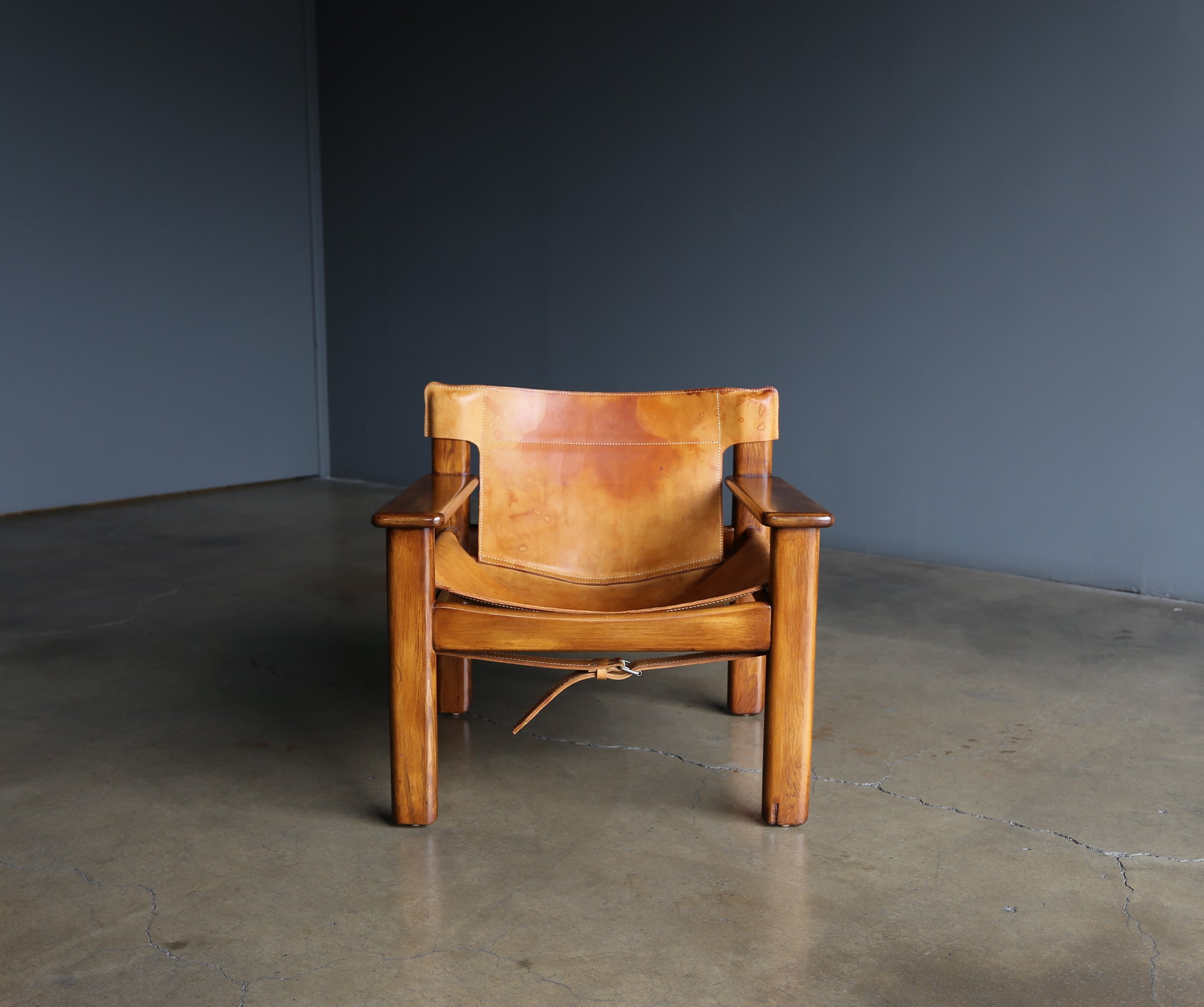 = SOLD = Karin Mobring 'Natura' Saddle Leather & Pine Lounge Chairs for IKEA, circa 1970
