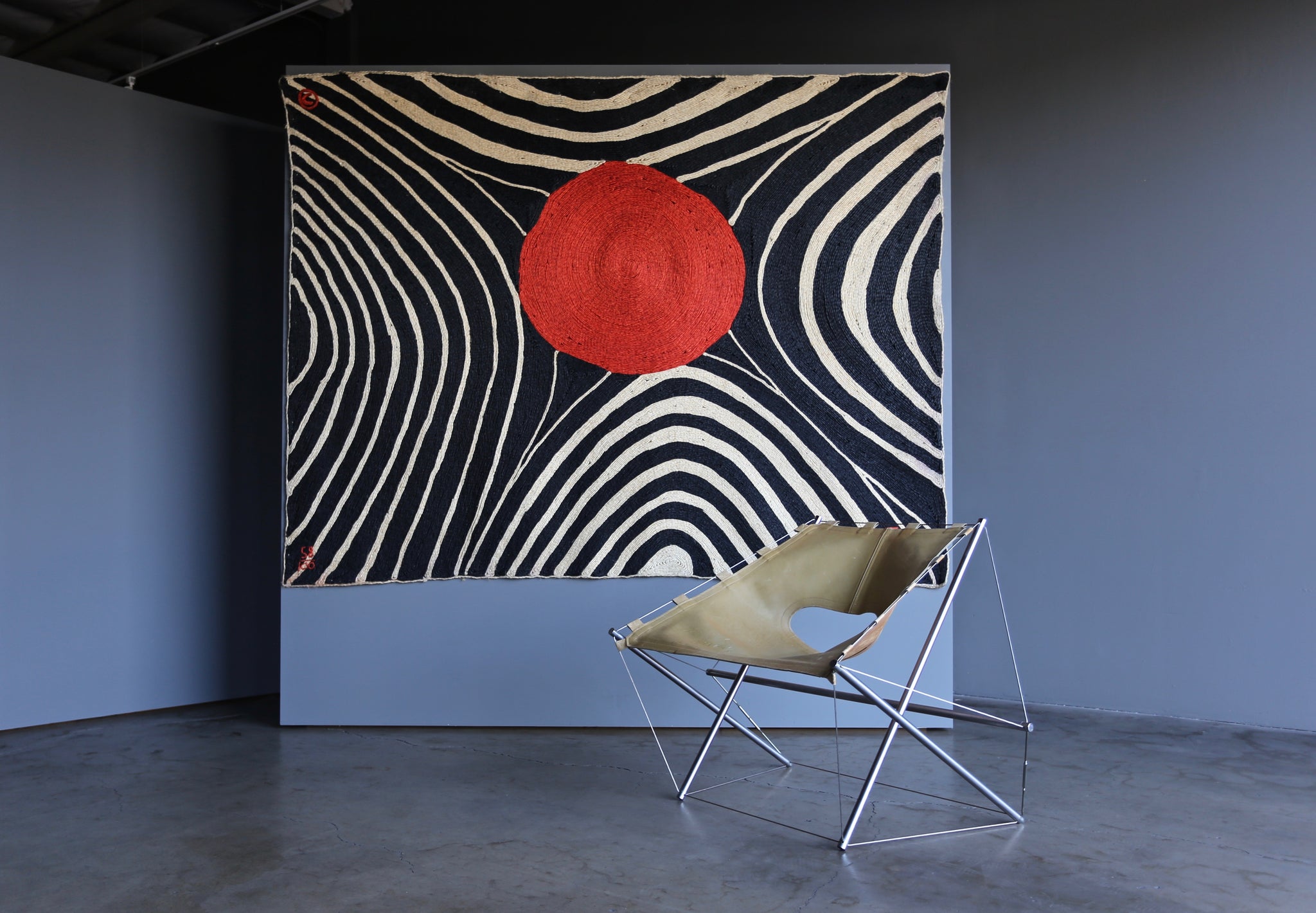 = SOLD = After Alexander Calder " Zebra " Tapestry 1975