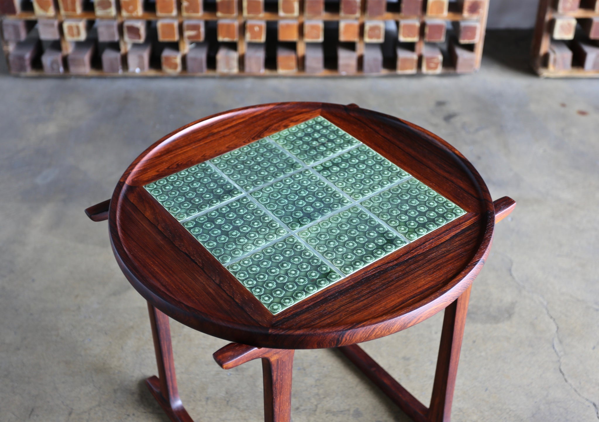 = SOLD = Jens Quistgaard Rosewood & Tile Side Table for Richard Nissen circa 1966