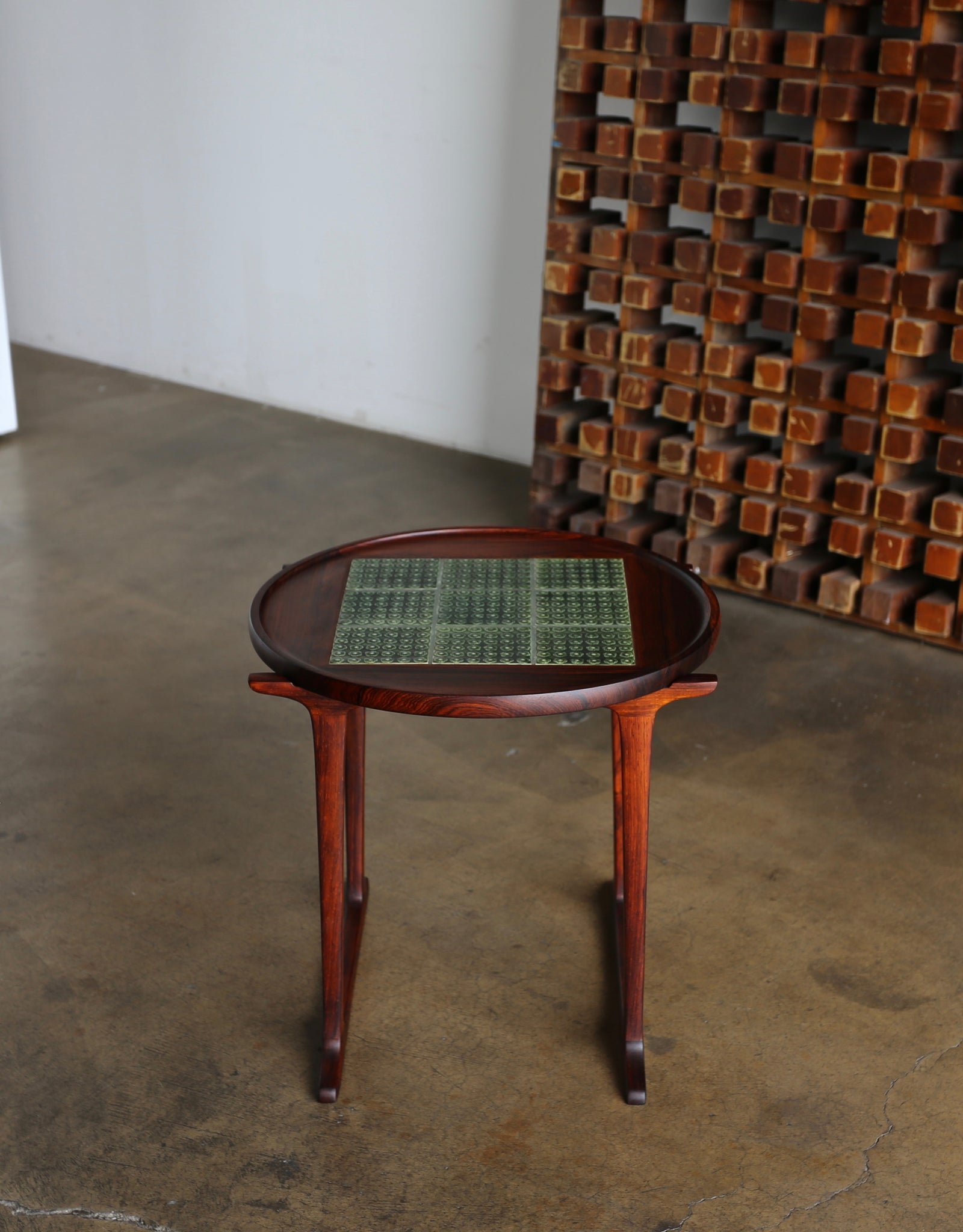 = SOLD = Jens Quistgaard Rosewood & Tile Side Table for Richard Nissen circa 1966