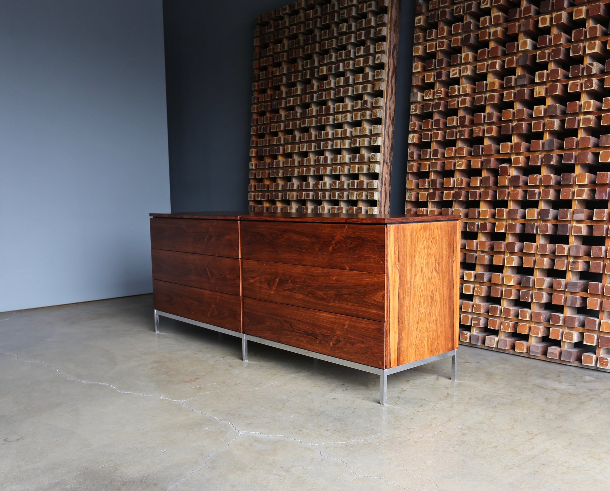= SOLD = Florence Knoll Rosewood Dresser circa 1960