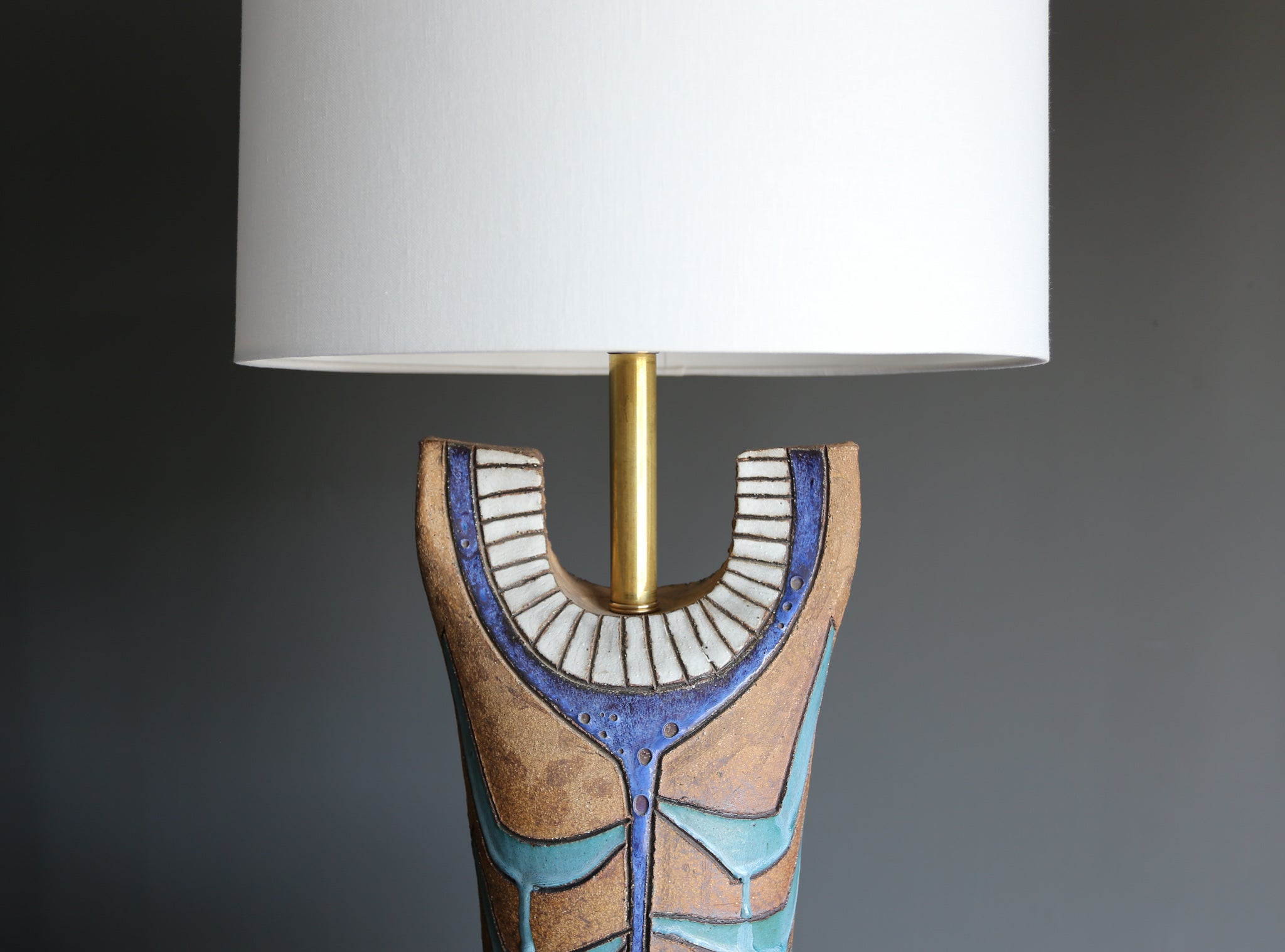 = SOLD = Brent Bennett Ceramic Lamps, circa 1970