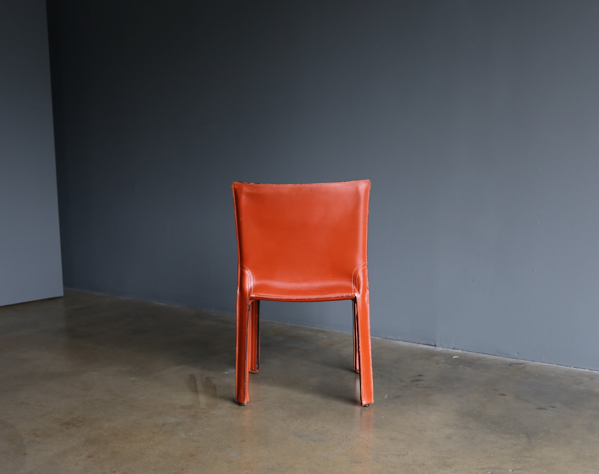 = SOLD = Mario Bellini Leather "Cab" Chairs for Cassina, circa 1980