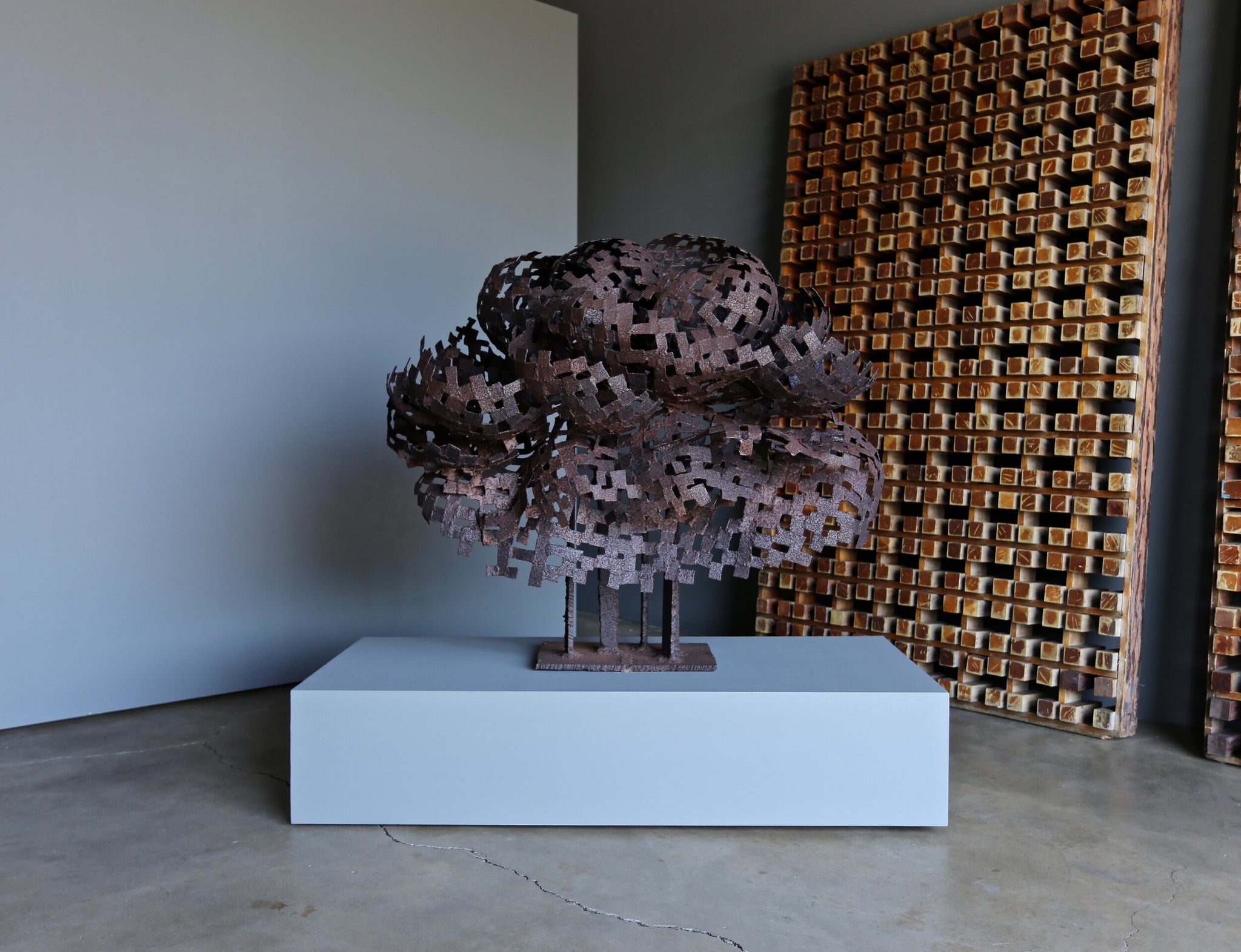 = SOLD = Patinated Steel Sculpture, circa 1960