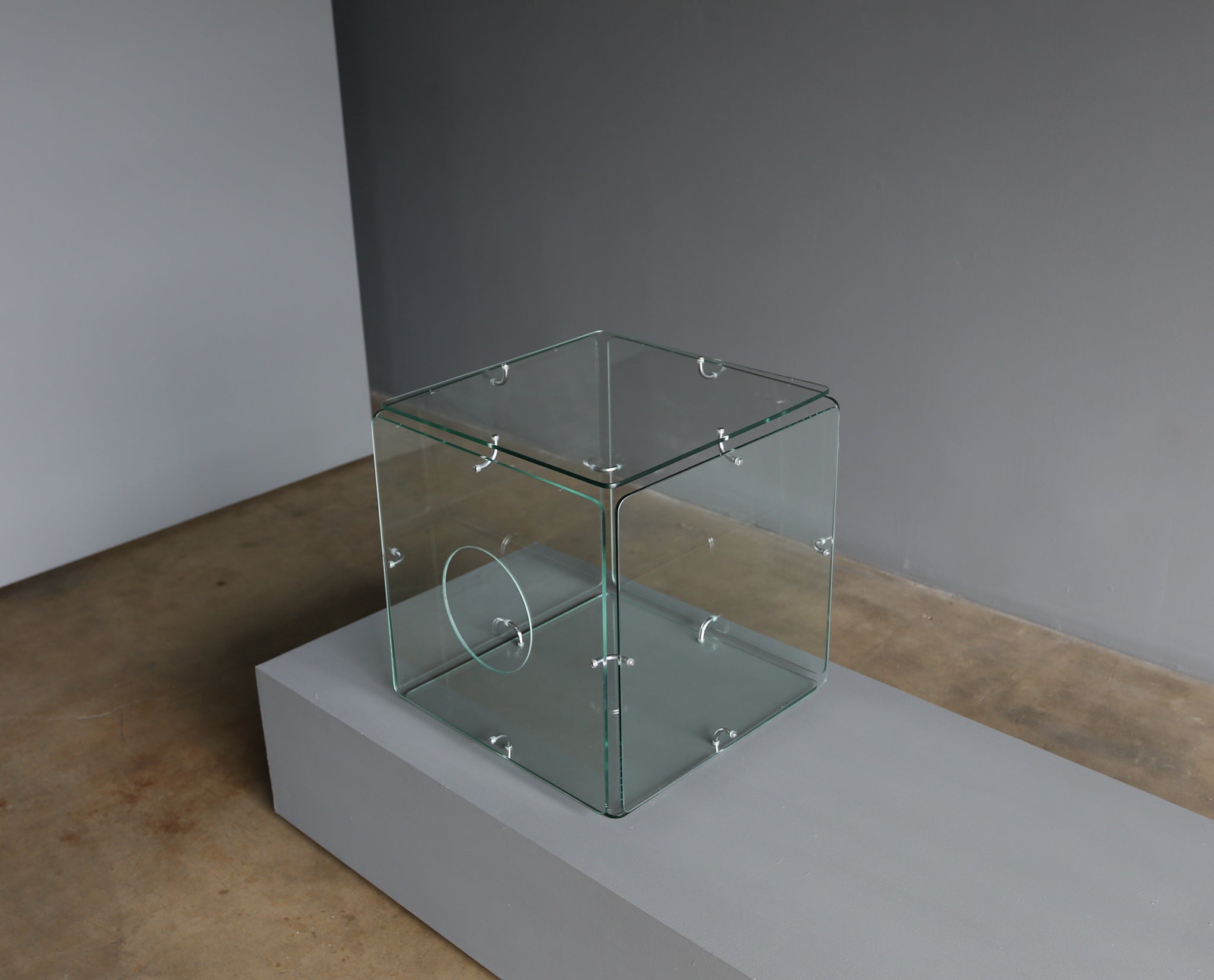 = SOLD = Gerald McCabe Glass Cube Table for Eon, circa 1965