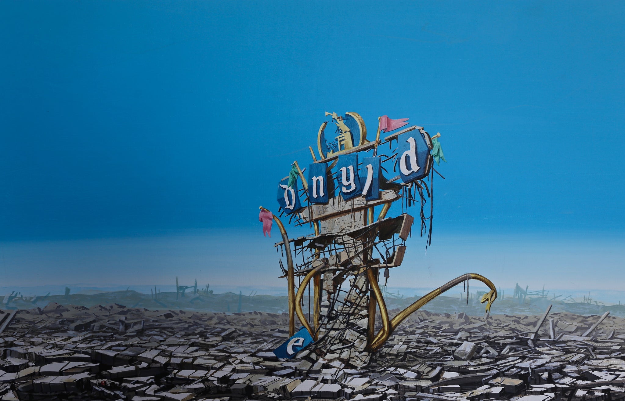 'Disneyland Destruction' Painting by Jeff Gillete