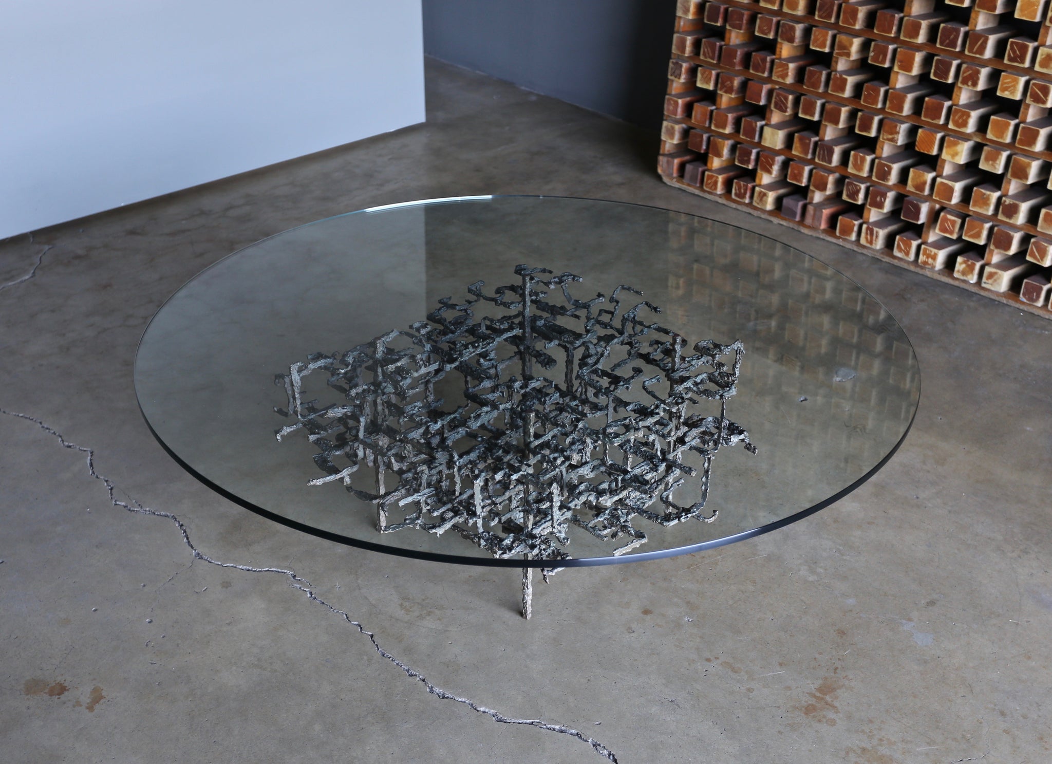 = SOLD = Daniel Gluck Sculptural Coffee Table circa 1970