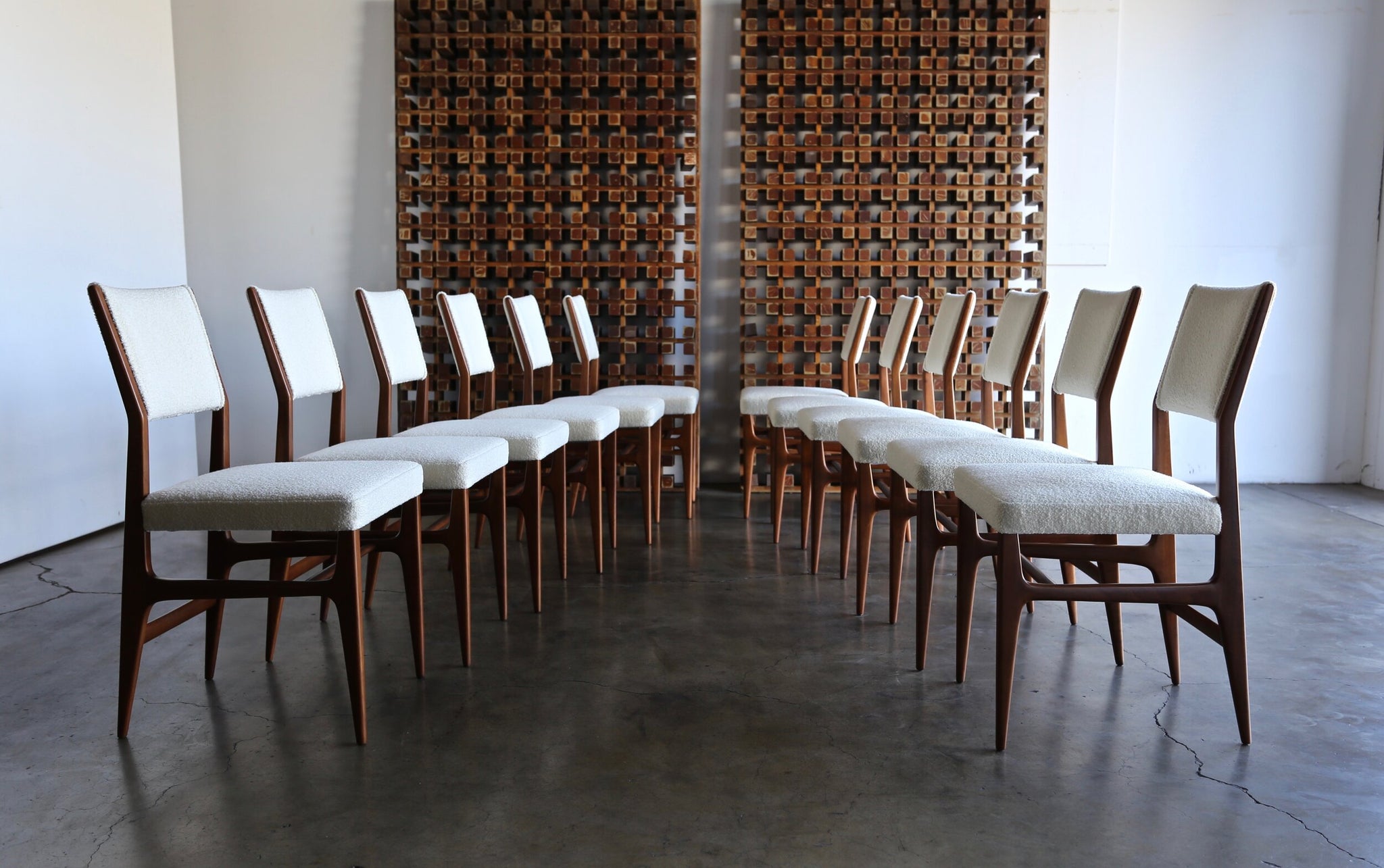 = SOLD = Gio Ponti Set of Twelve Dining Chairs for Singer & Sons, circa 1950