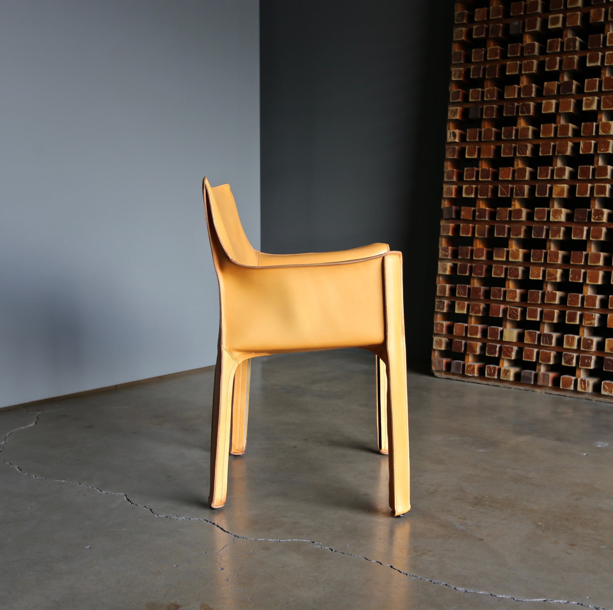 = SOLD = Mario Bellini Leather "Cab" Chairs for Cassina