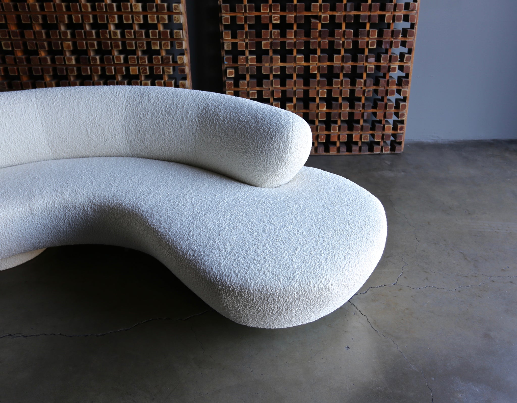 =SOLD = Vladimir Kagan Curved Serpentine Cloud Sofa for Directional