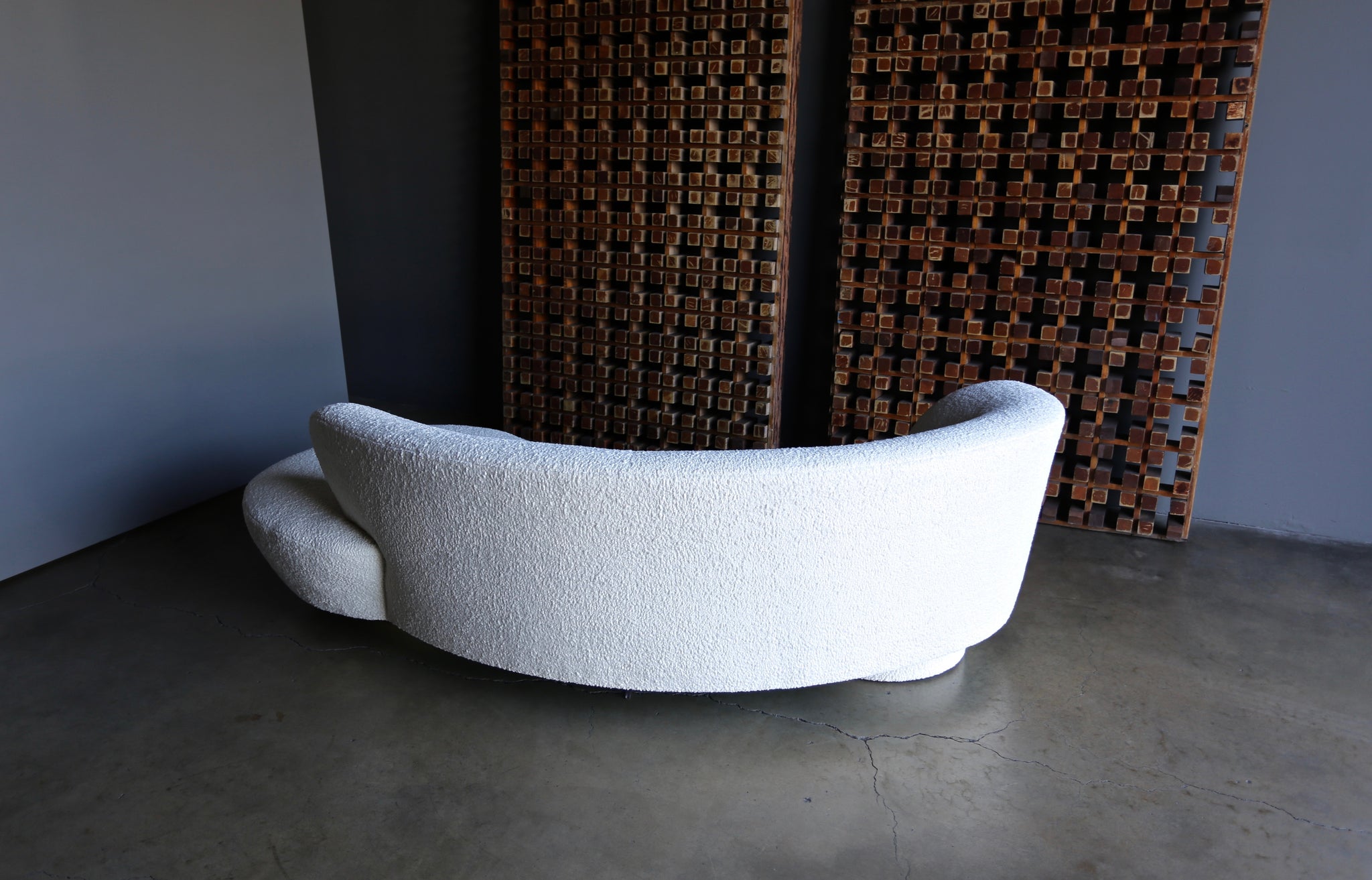 =SOLD = Vladimir Kagan Curved Serpentine Cloud Sofa for Directional