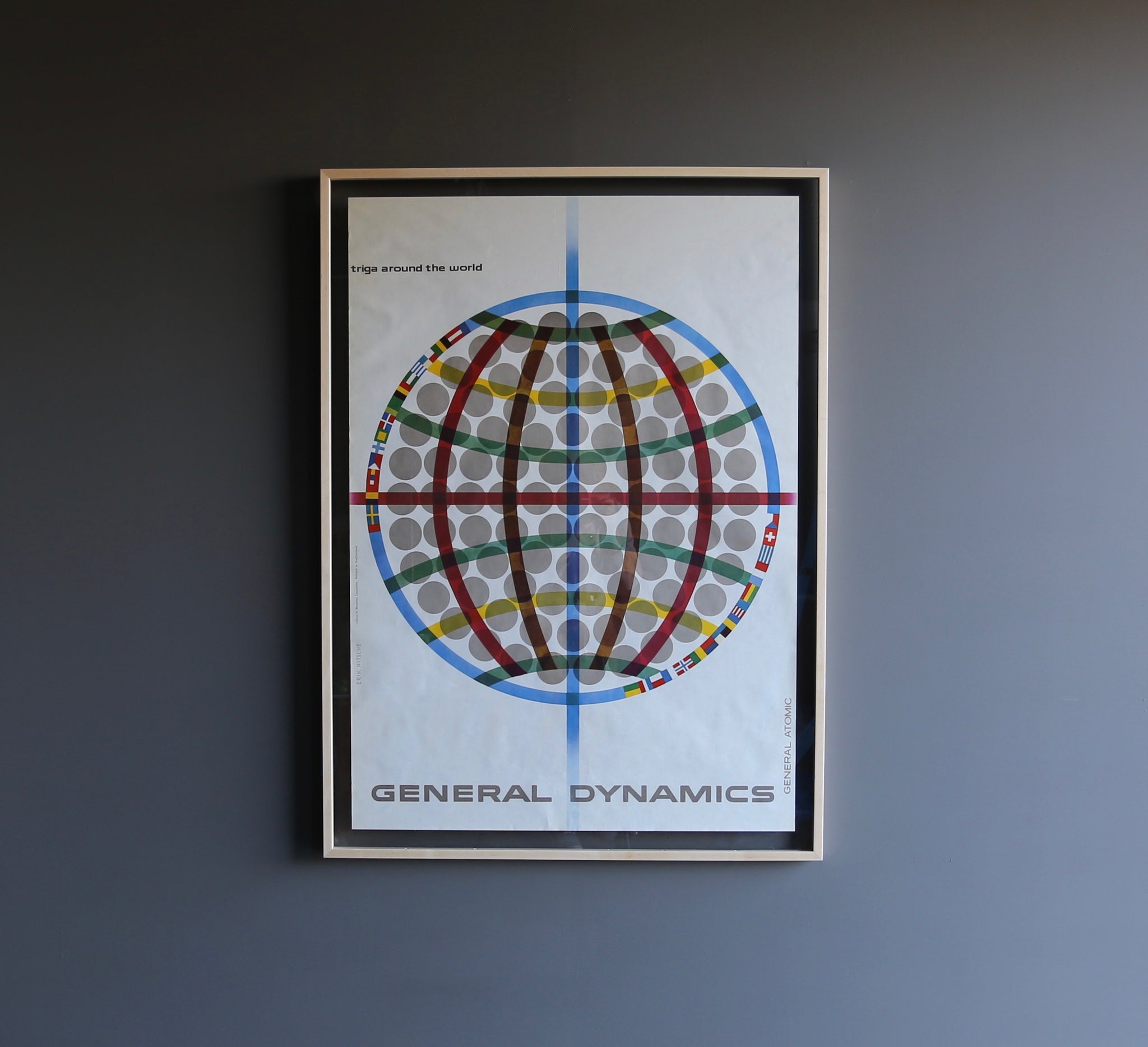 = SOLD = Erik Nitsche " General Atomic " Poster for General Dynamics circa 1958