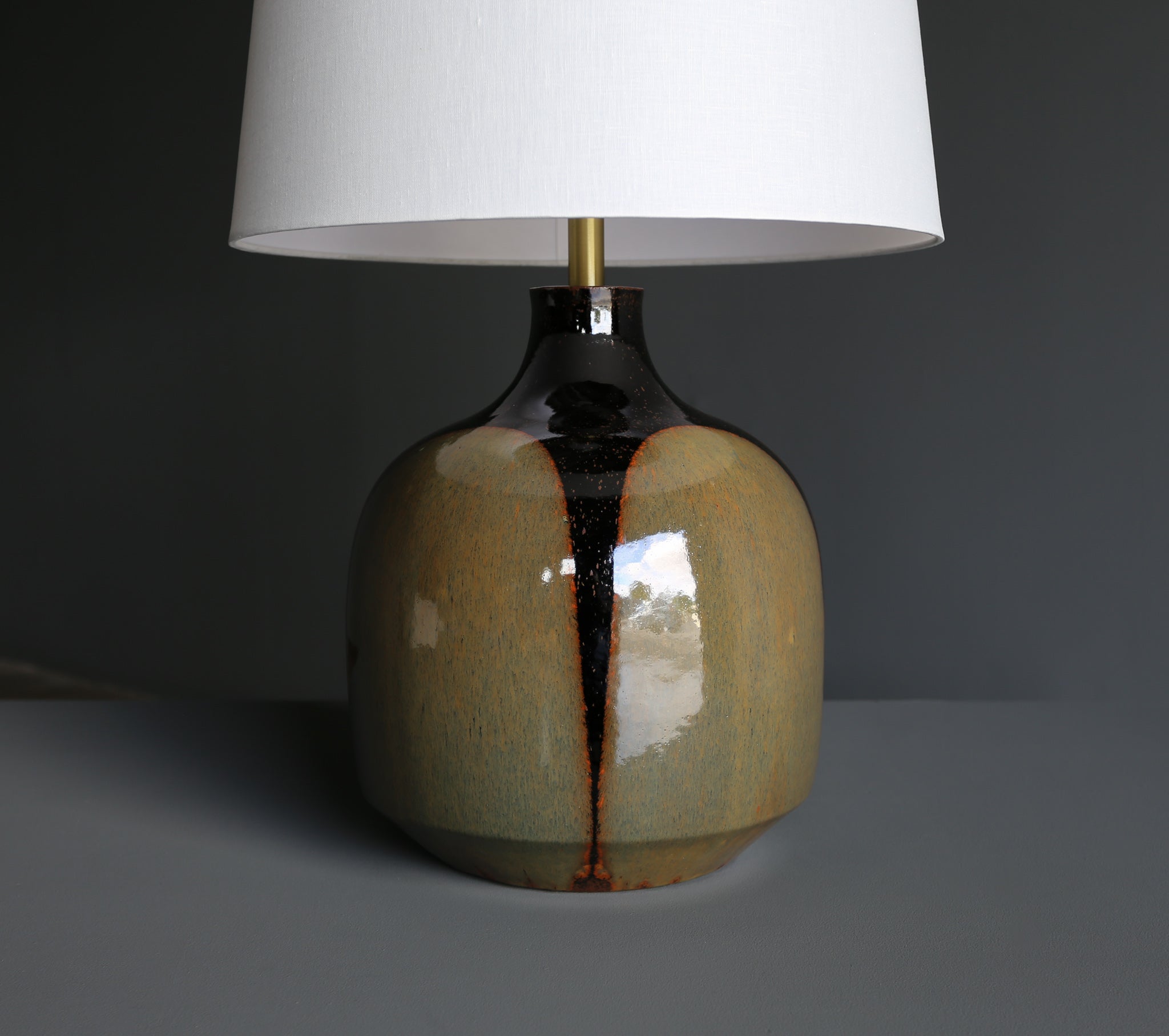 David Cressey "Flame Glaze" Ceramic Lamp, circa 1970