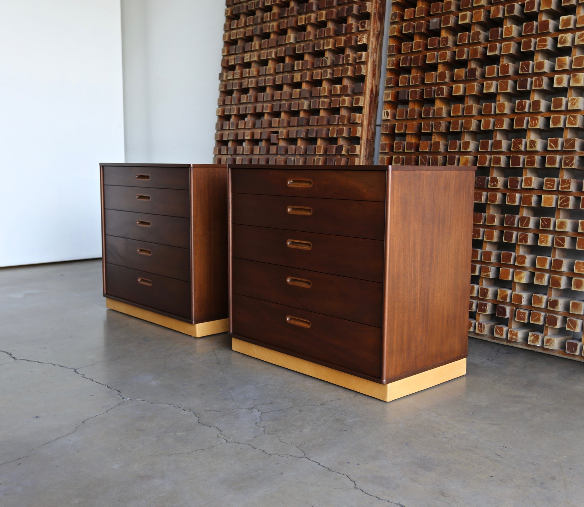 = SOLD = Edward Wormley Pair of Chest for Dunbar circa 1955