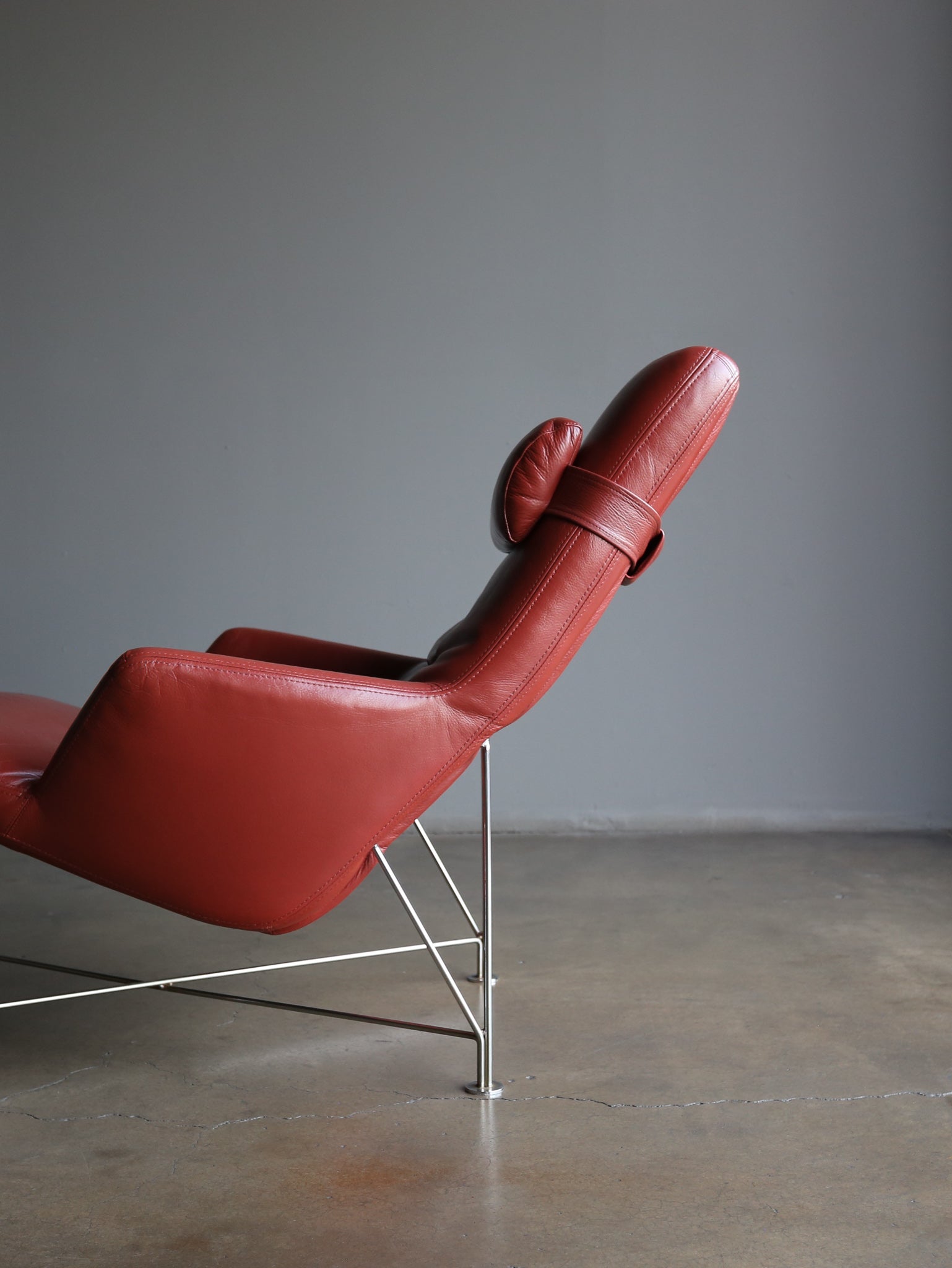 = SOLD = Kenneth Bergenblad Superspider Leather Lounge Chair for DUX, circa 1987