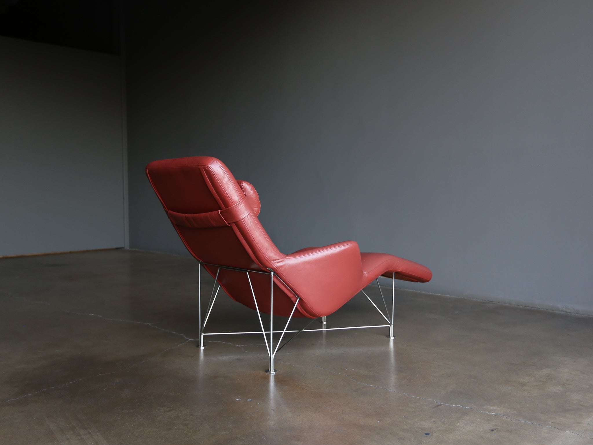 = SOLD = Kenneth Bergenblad Superspider Leather Lounge Chair for DUX, circa 1987