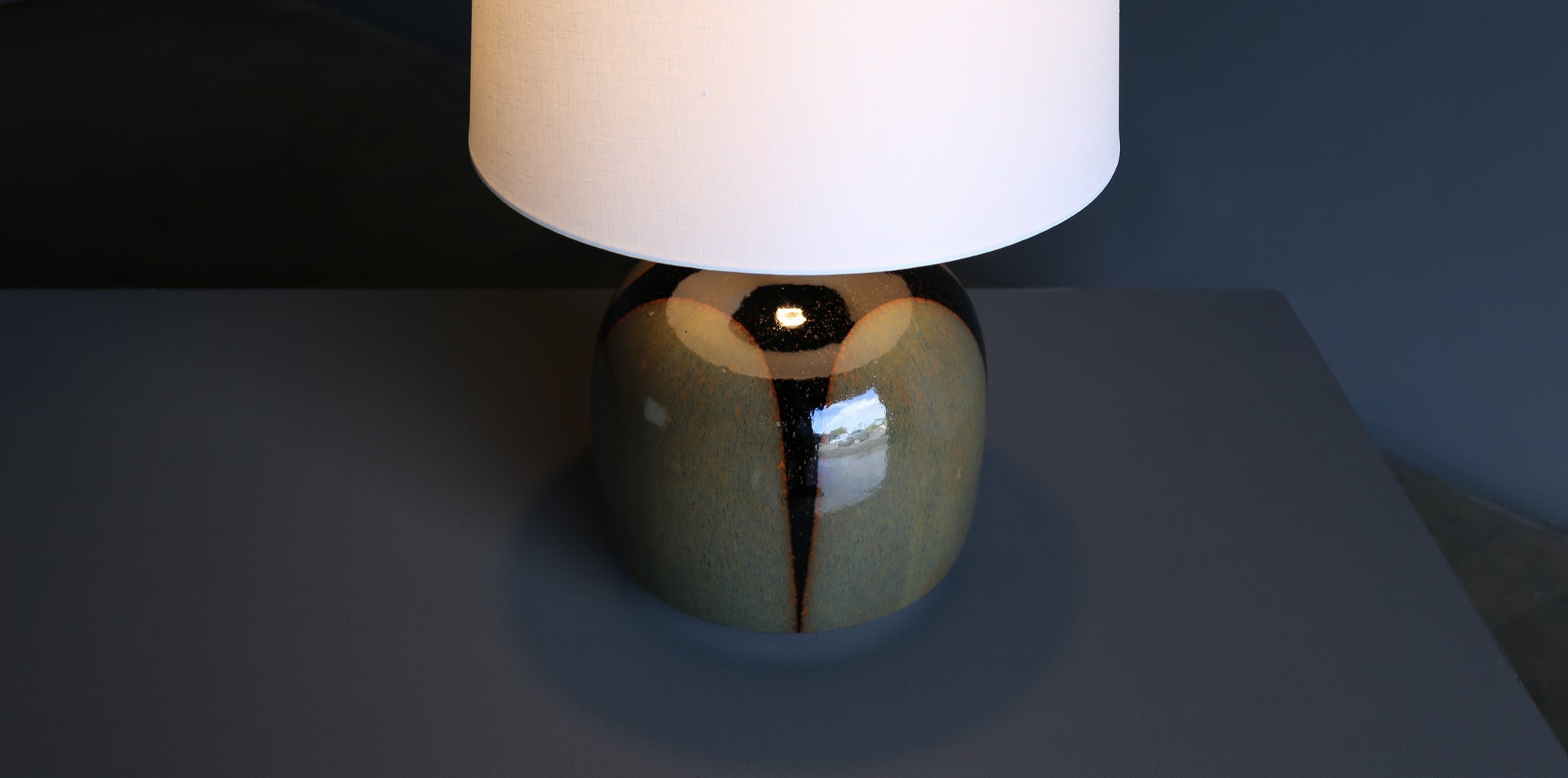 David Cressey "Flame Glaze" Ceramic Lamp, circa 1970